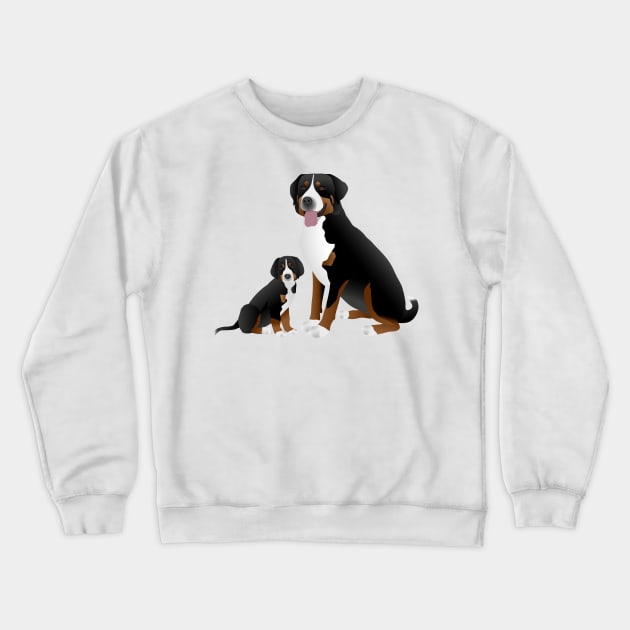 Greater swiss mountain dog Crewneck Sweatshirt by Viktoria1703